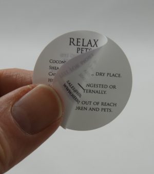 Peel and Reveal label - round