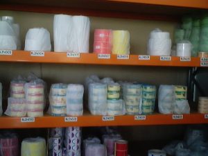 Labels on shelves