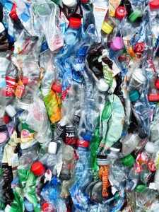 Unprocessed plastic bottles