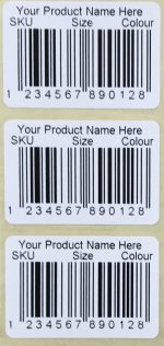 Printed Barcode Label with 2 lines